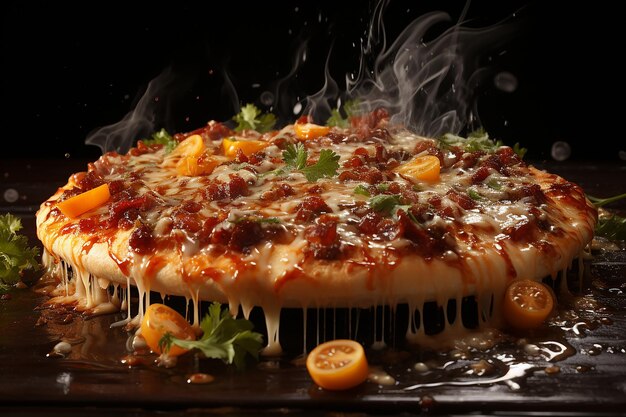 Artistic Delight Unusual Photo of Pizza with a Creative Twist