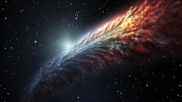 Artistic depiction comet tail