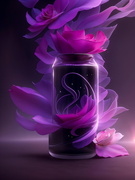 Artistic energy drink illustration design for ads