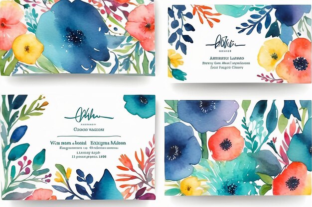 Artistic Expression Artistic Watercolor Accents Business Card