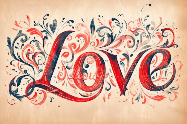Photo artistic expression love typography art
