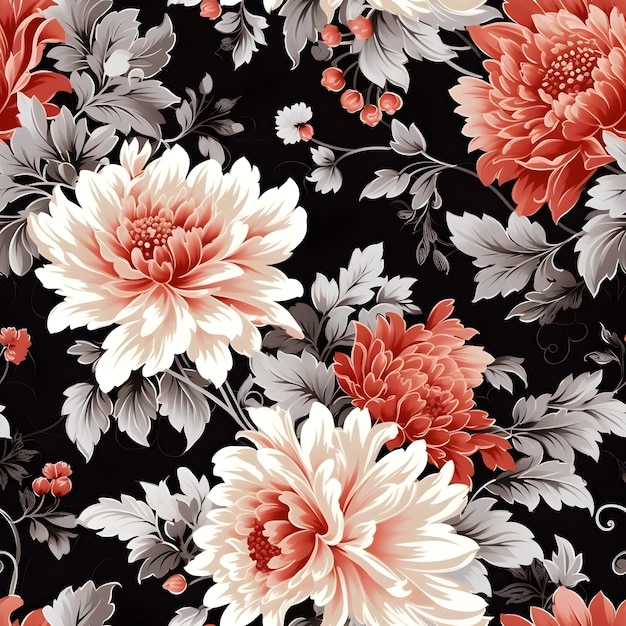 Artistic floral patterns set