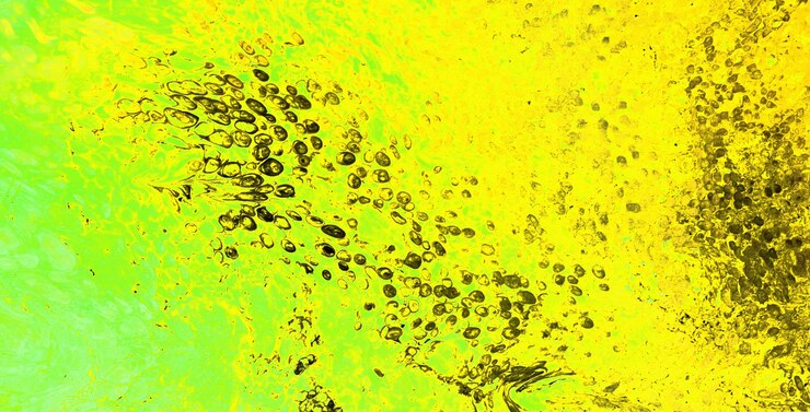 Photo artistic fusion colorful ink illustration on a grunge paint art backdrop