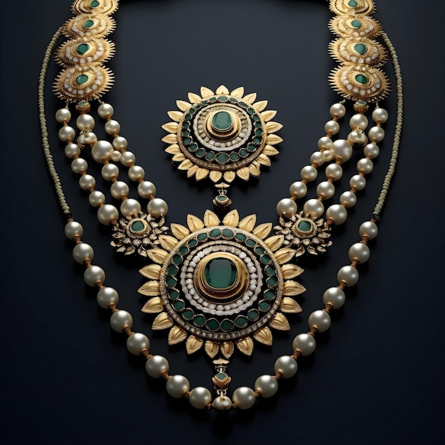 Художественный дизайн золотого ожерелья