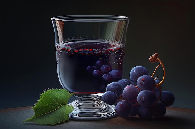 Artistic Grape juice glass