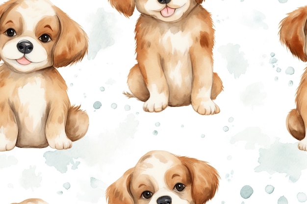 Photo artistic hounds watercolor dog patterns to inspire artists puppy love in paint watercolor pups at pl