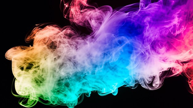 Foto tonalità artistiche sfondo di nuvole di fumo multicolori