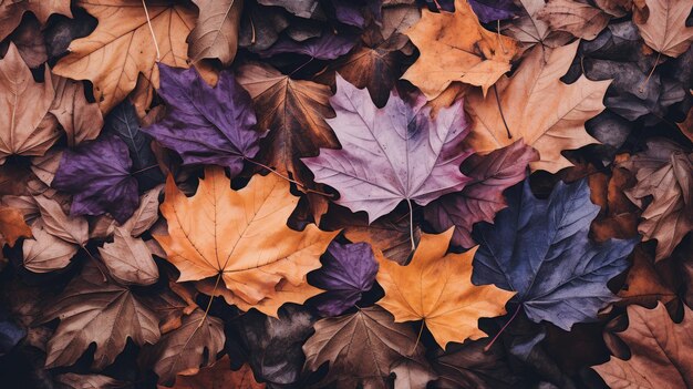 Художественное изображение, демонстрирующее красоту опавших листьев, расположенных в причудливом узоре.