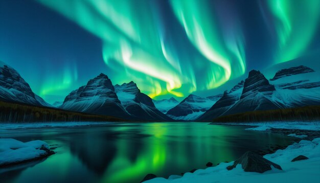 Artistic interpretation of the northern lights phenomenon