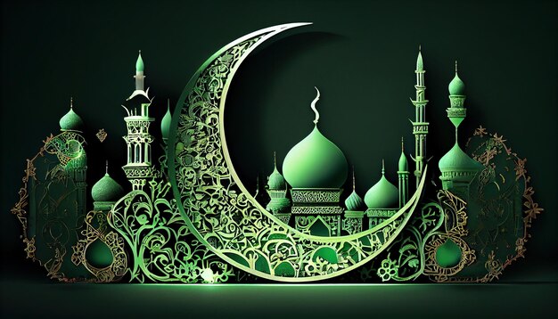 Artistic islamic ramadan kareem illustration background