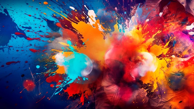 Artistic Labor Day background with abstract elements and vibrant splashes of color symbolizing creativity innovation Generative AI