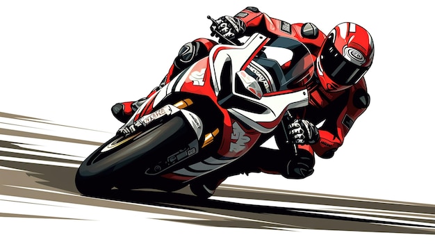 Artistic Masterpiece of Racing Motorcycle Motorcycle racer