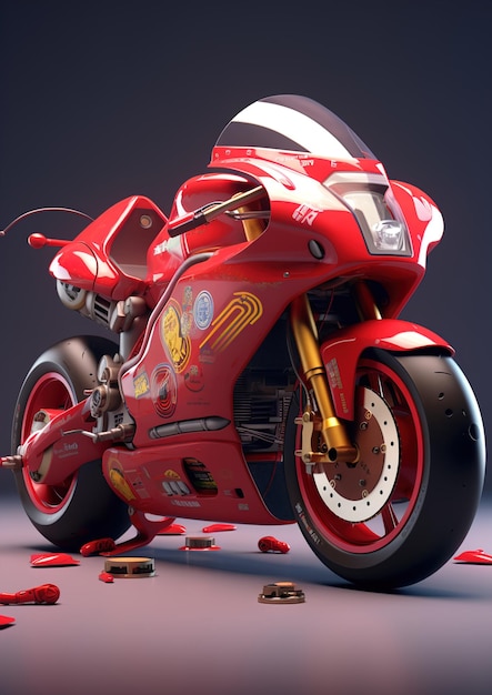 Artistic Masterpiece of Racing Motorcycle Motorcycle racer