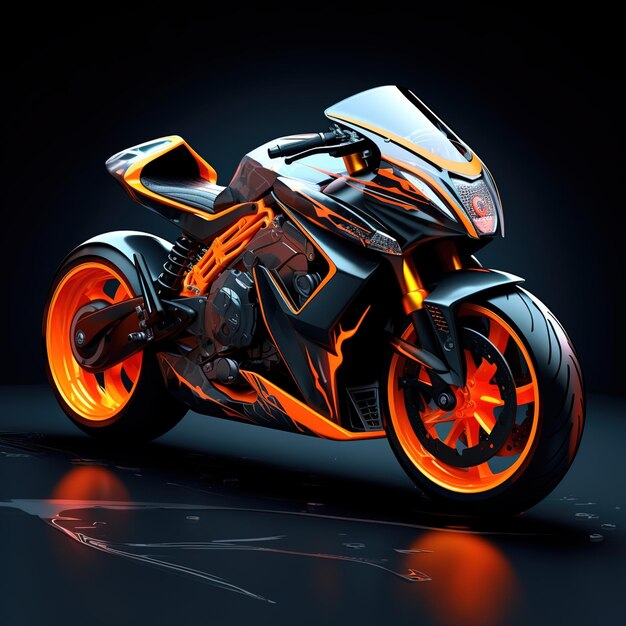 Художественный шедевр гоночного мотоцикла