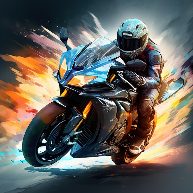 Artistic Masterpiece of Racing Motorcycle