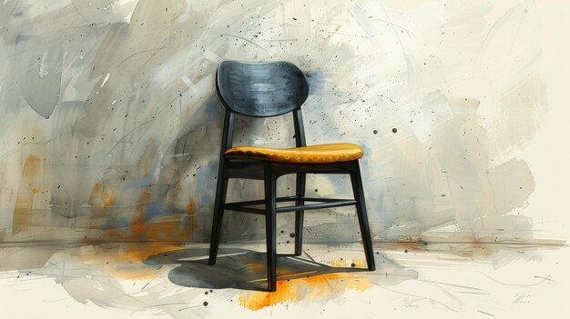 Photo artistic modern chair on abstract background