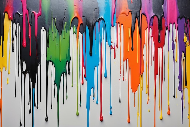Artistic Paint Drip Wall Creative Splash of Color