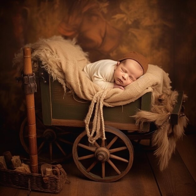 Artistic photo baby newborn