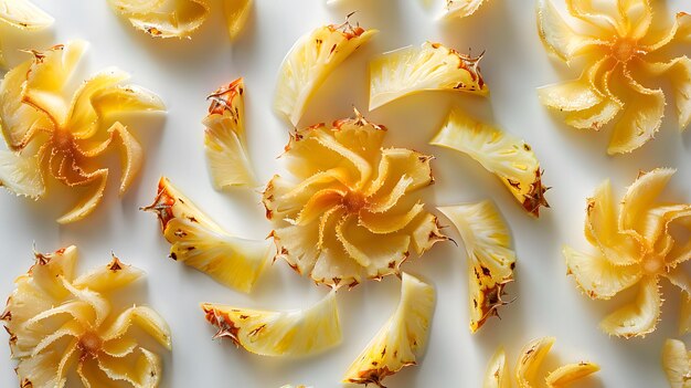 Foto artistico arrangiamento di fiori di ananas