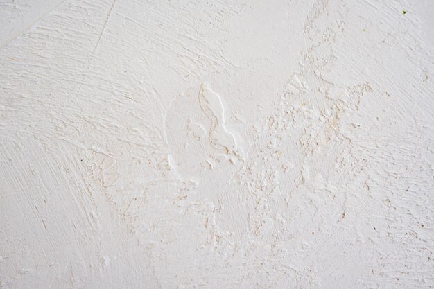 Artistic plaster on a gray and white wall