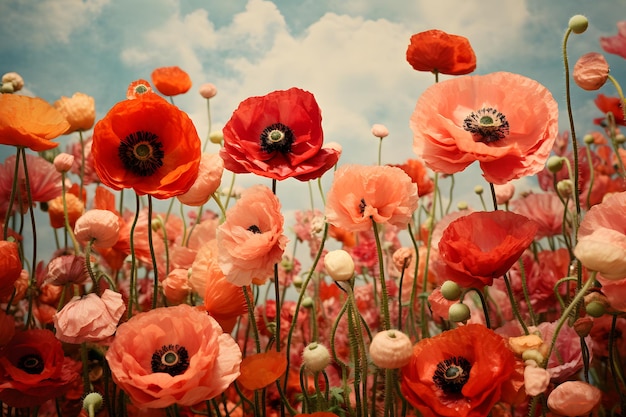 Artistic Poppy Garden