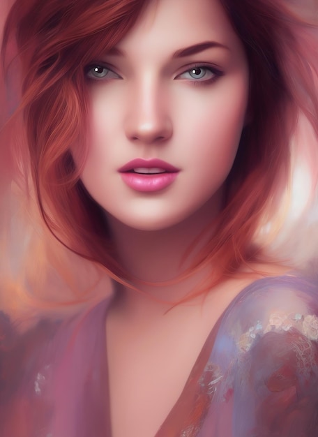 Artistic portrait of a beautiful woman.