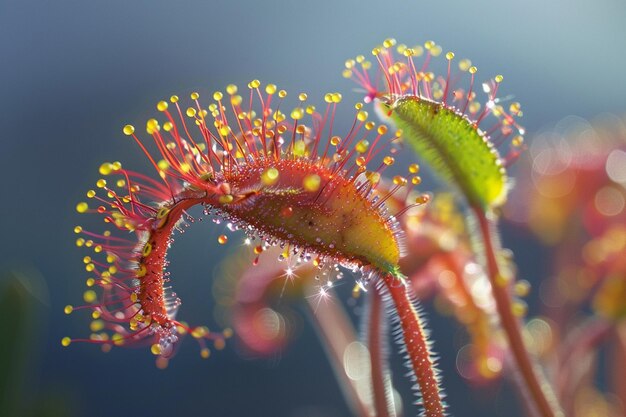 Photo artistic renderings of cape sundew leaves