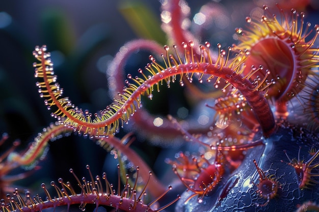 Artistic renderings of drosera tentacles