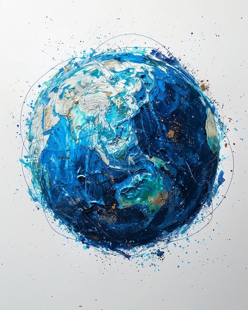 An artistic rendition of a globe