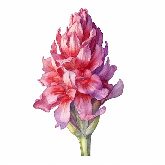 Artistic rendition of a hyacinth bloom in watercolor