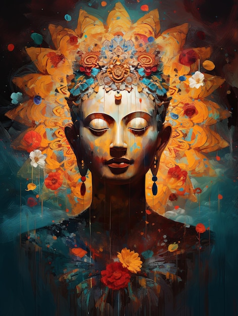 Artistic Representation of Buddha