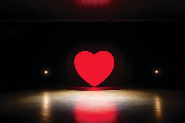 エレガントなバレンタインデー・ハート・シルエットを通して愛の芸術的な展示