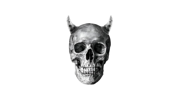 Photo artistic skull a haunting skull design blending life and death in various styles for design and print job ai generated