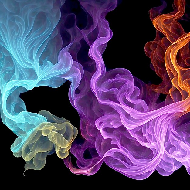 Artistic Smoke RGB Colors Backgrounds Generative AI