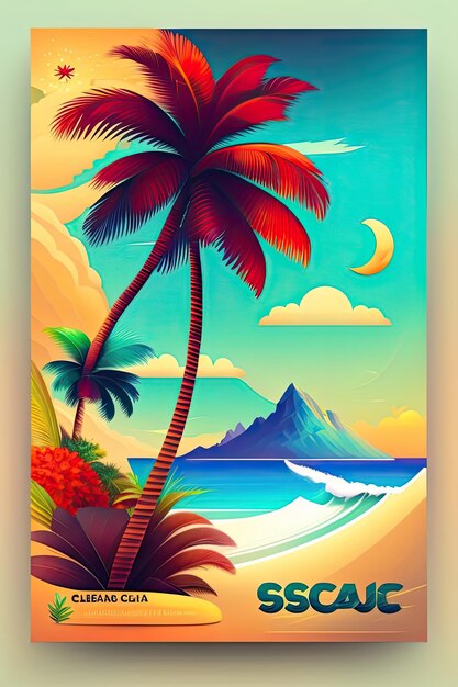 Photo artistic summer poster design