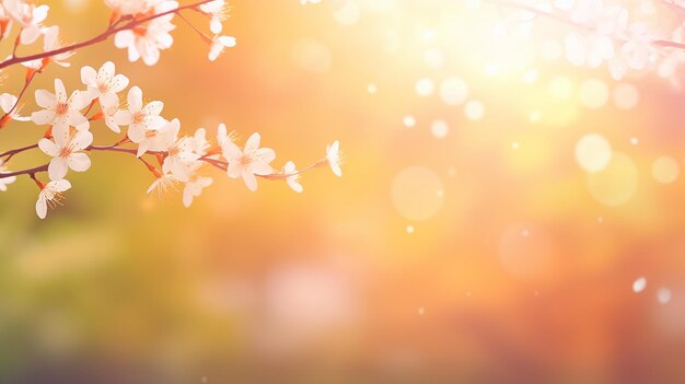 artistic sunny spring season bokeh motion loop