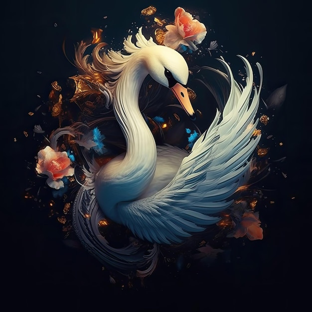 artistic swan ai generative