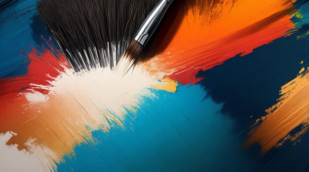 Artistic texture of paint brush stroke