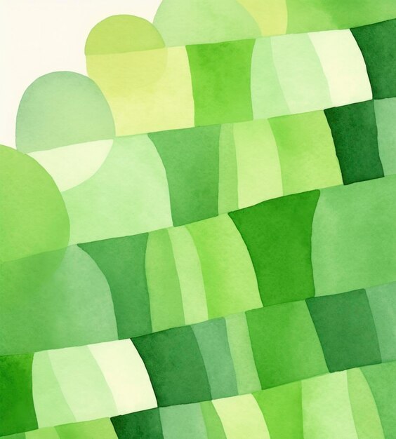 artistic watercolor designs with green color theme background in the style of dotted multiple bold lines playful shape