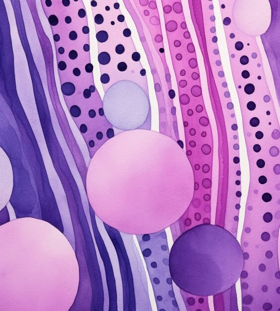 Artistic watercolor designs with purple color theme