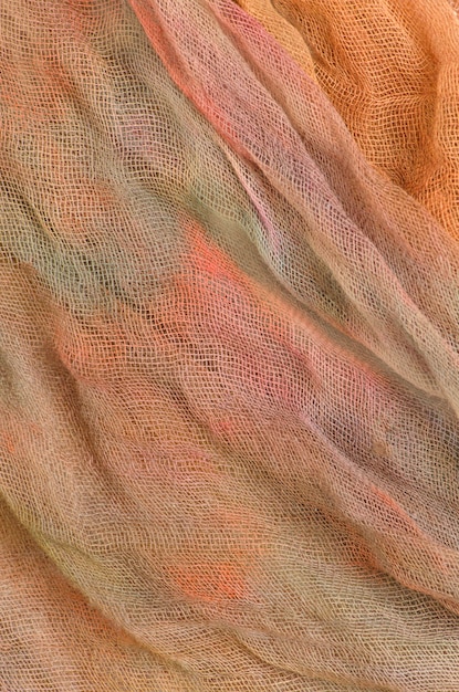 Artistic waving orange cloth texture