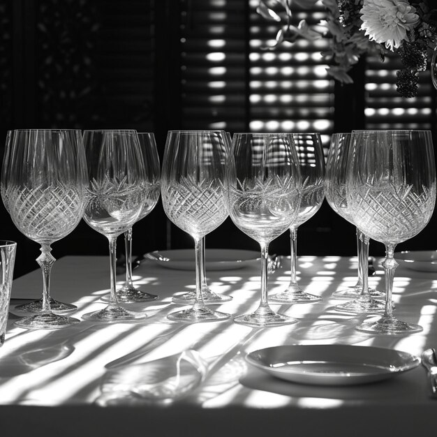 Photo artistic wine glasses