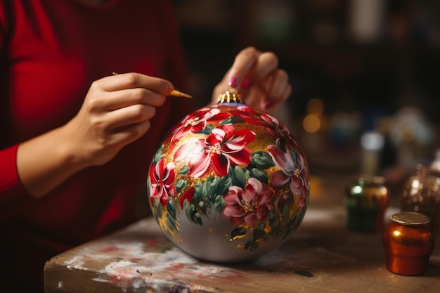 Artistieke fascinatie Onthulling van de ingewikkelde kunst van handgemaakte kerstversieringen in Boeiend Det