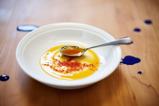 Foto artistieke wervelingen van crème brulee karamel topping