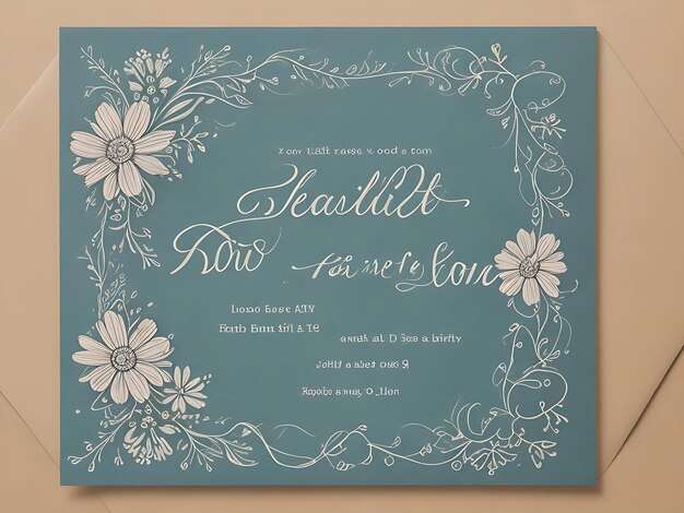 Artistry Blooms HandDrawn Invitation Card and Flower Flayer