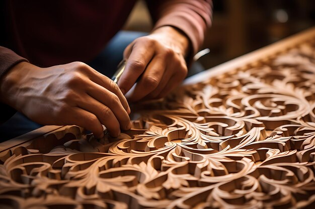 Artistry in Faith Capturing the Intricate Muslim Designs Carved on Wood