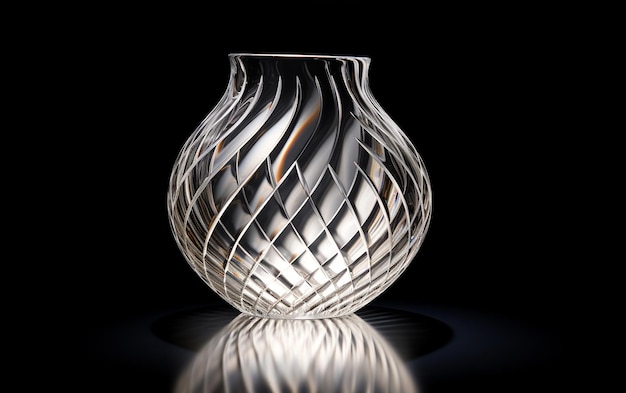 Артистизм в стекле Изысканная хрустальная ваза ручной выдувки