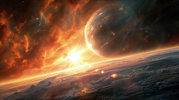 An Artists Impression of a Distant Star in Space