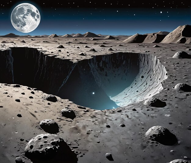 an artists impression of the moon