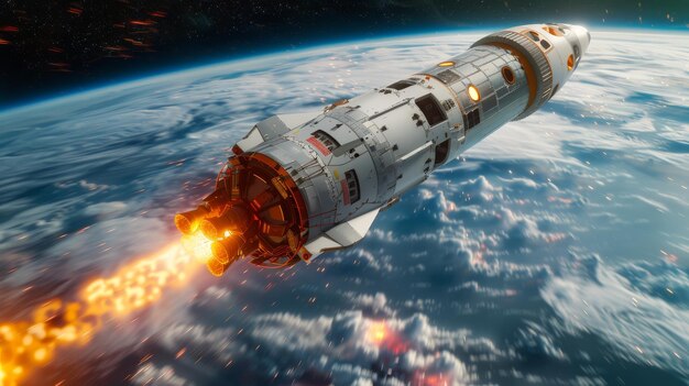 Artists Rendering of a Space Shuttle in Space